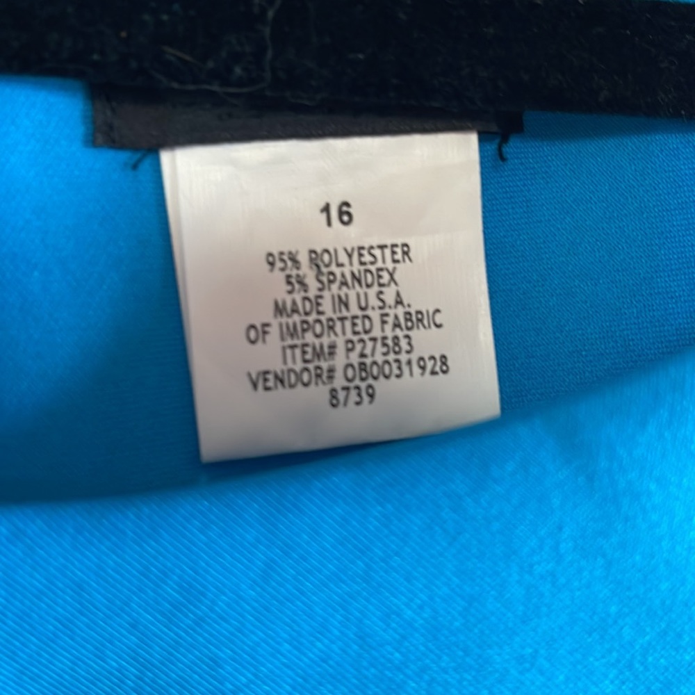 Plus size Turquoise Dress 16,just above the knee, gorgeous,pit to pit 20” - Picture 2 of 6